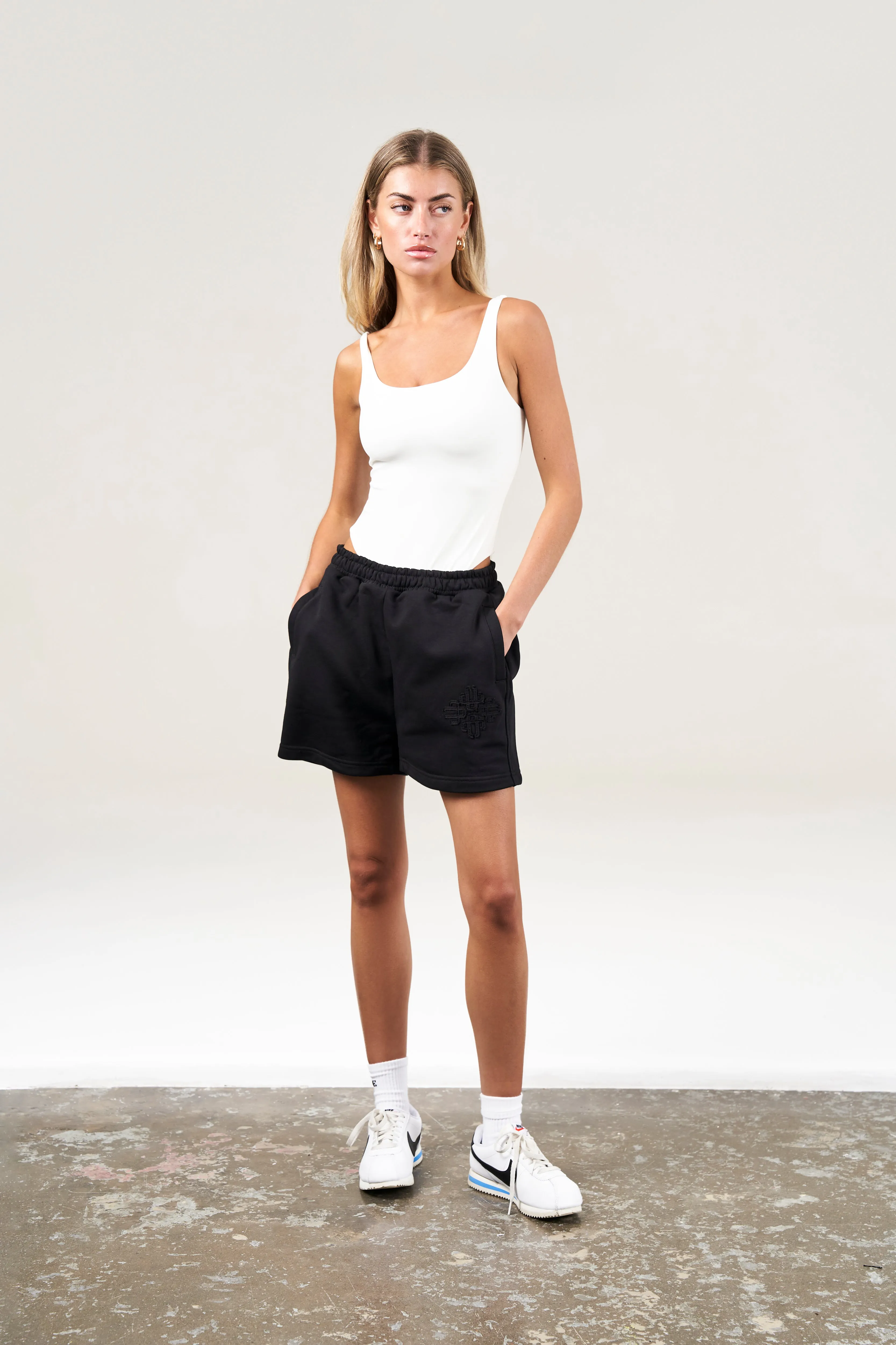 SCULPTING JERSEY SCOOP NECK BODYSUIT - OFF WHITE