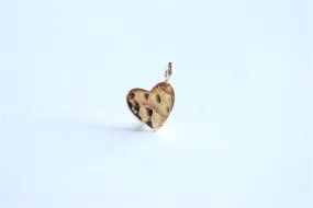 Shiny Vermeil Wholesale Gold Hammered Heart Charm- 22k gold plated Sterling Silver Heart Charm Pendant, Gold Heart, Stamping Heart, Dangle Heart,