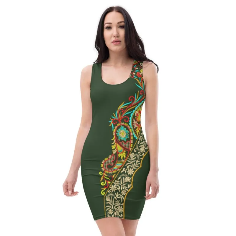 Sublimation Cut & Sew Dress - Indian style graphic ornament Myrtle