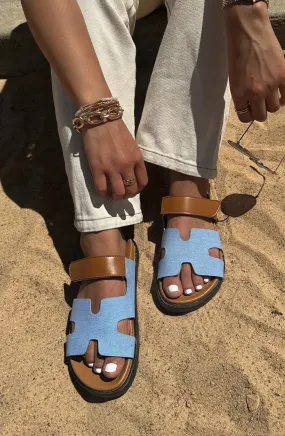 That Summer Feeling Faux Denim Sandal