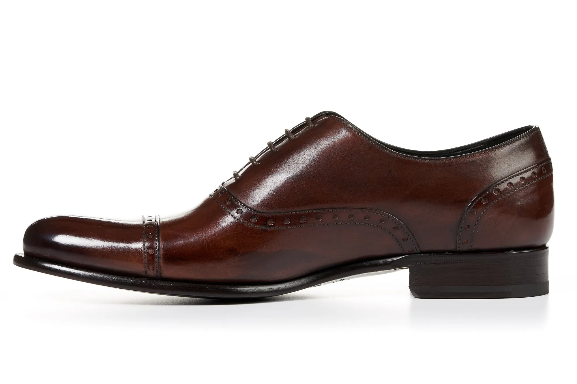 The Brando Semi-Brogue Oxford - Marrone