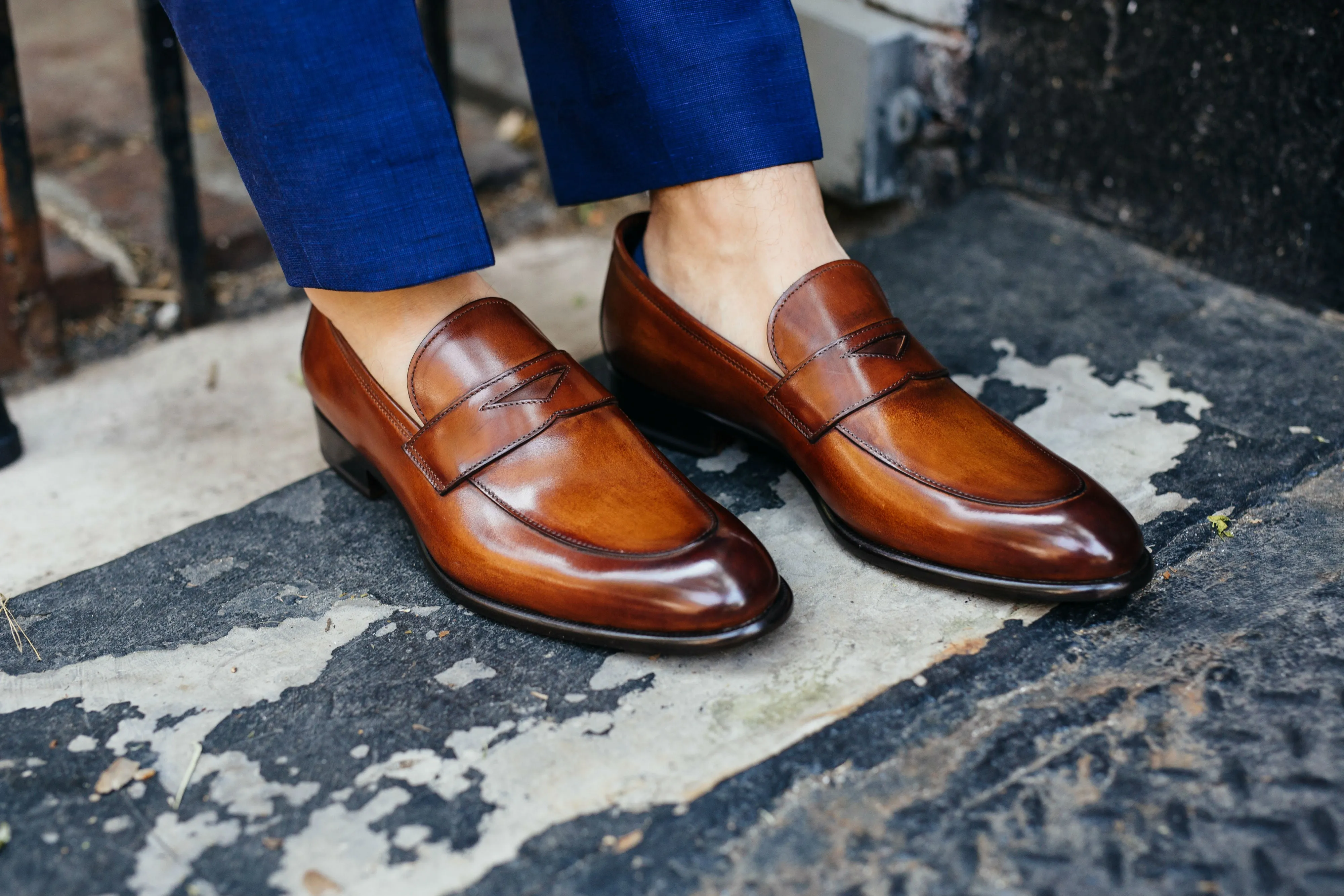 The Stewart Penny Loafer - Havana Brown