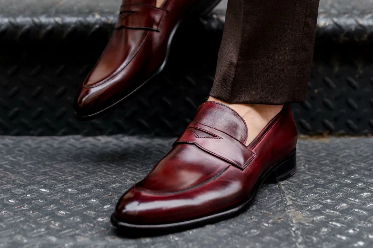 The Stewart Penny Loafer - Oxblood