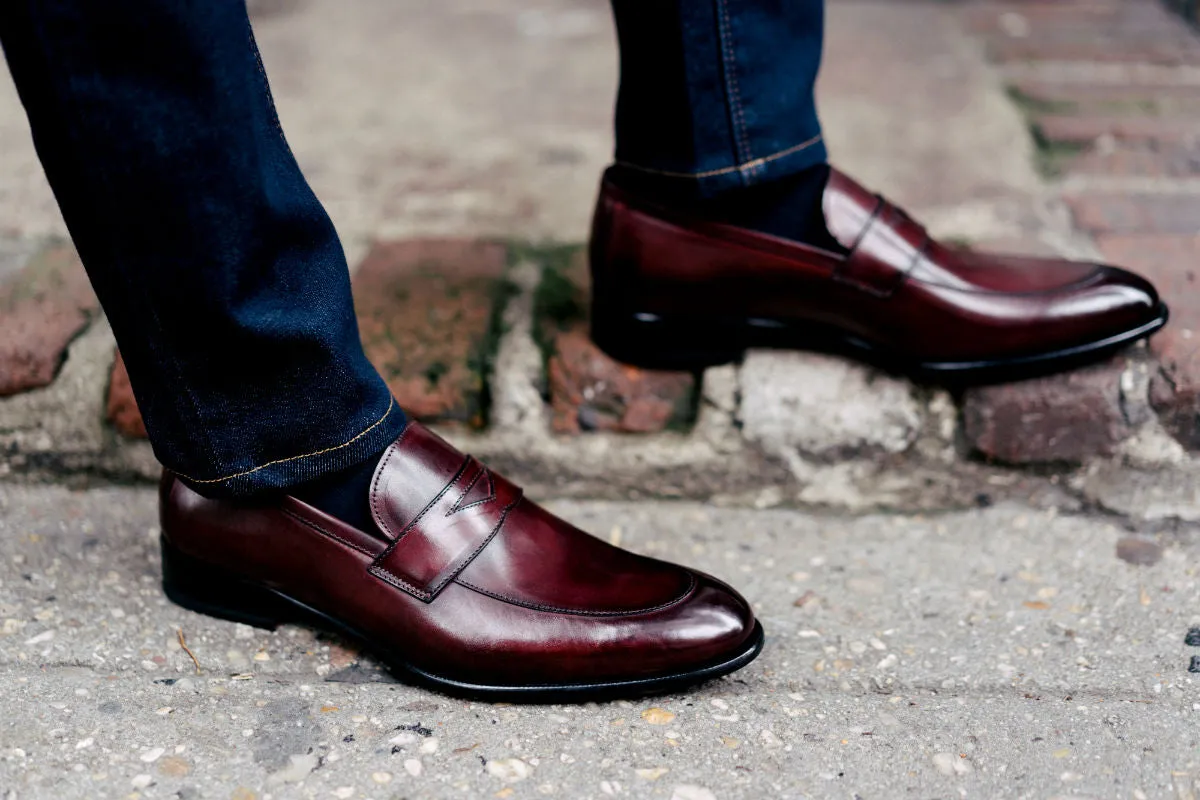 The Stewart Penny Loafer - Oxblood