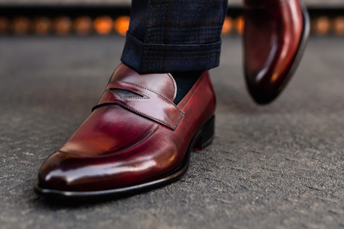 The Stewart Penny Loafer - Oxblood