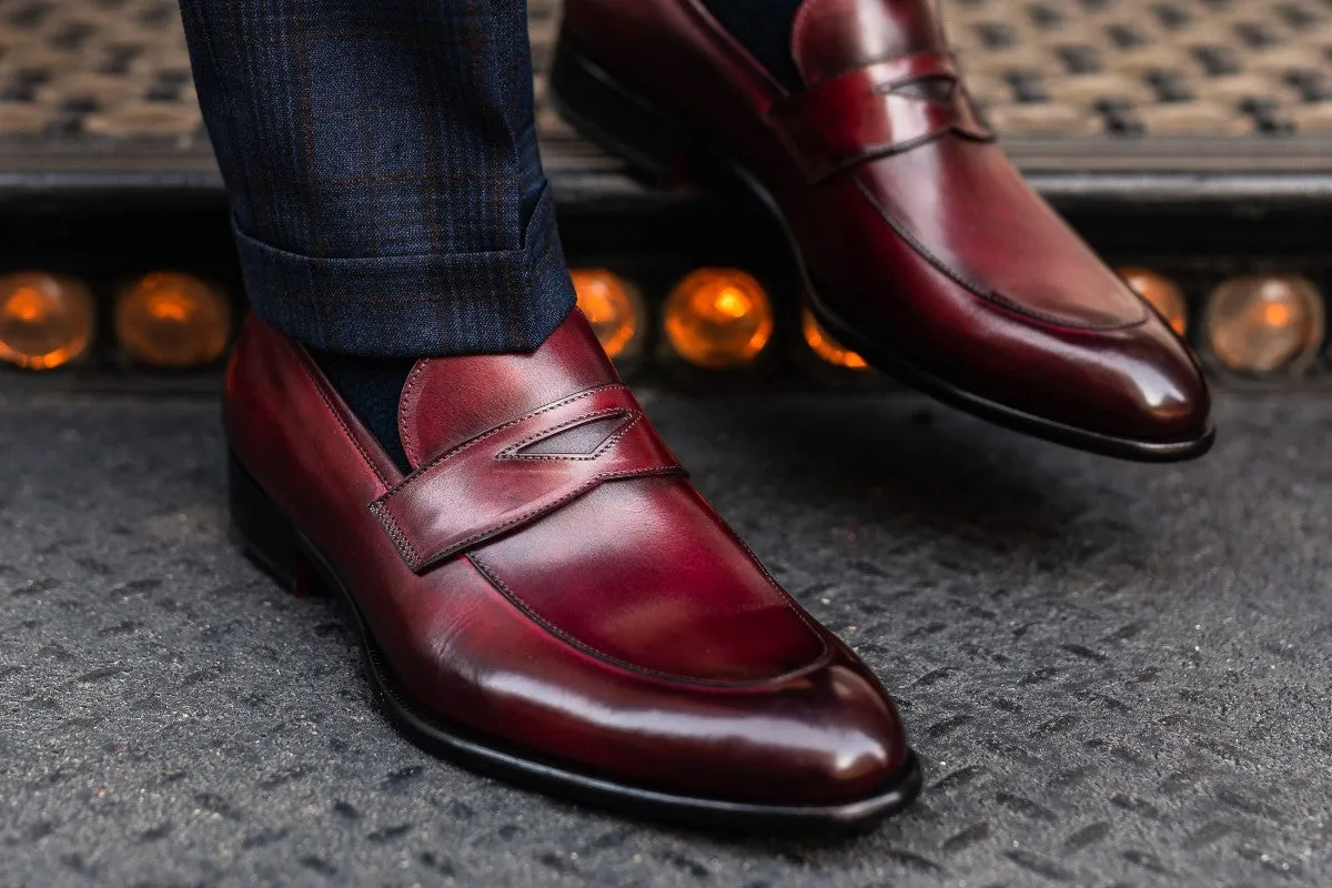 The Stewart Penny Loafer - Oxblood