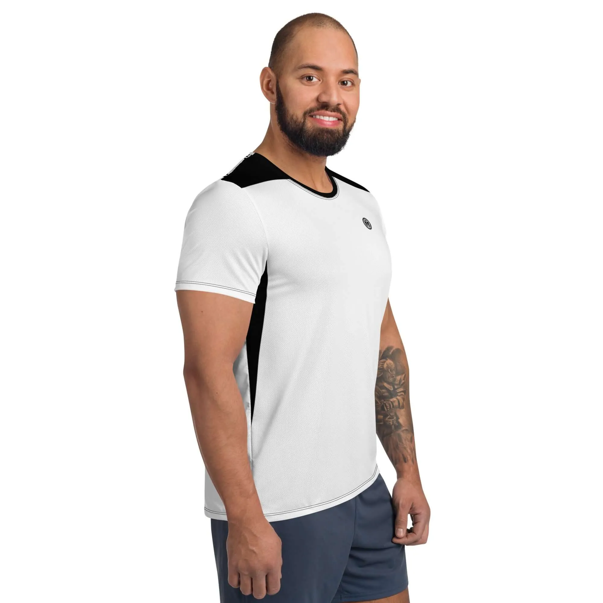 TOV Herren Sport T-Shirt FIRST (Weiß/Schwarz)