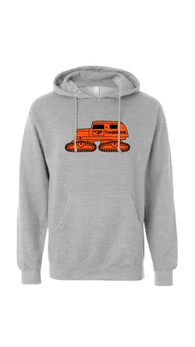 Tucker Snowcat Adult Hooded Sweatshirt- Grey