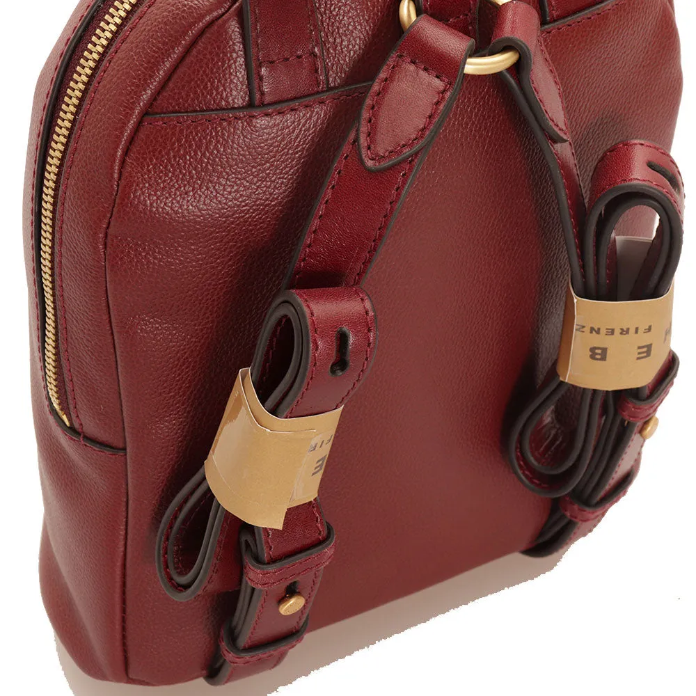 Zaino Donna Small THE BRIDGE linea Domitilla in Pelle Bordeaux